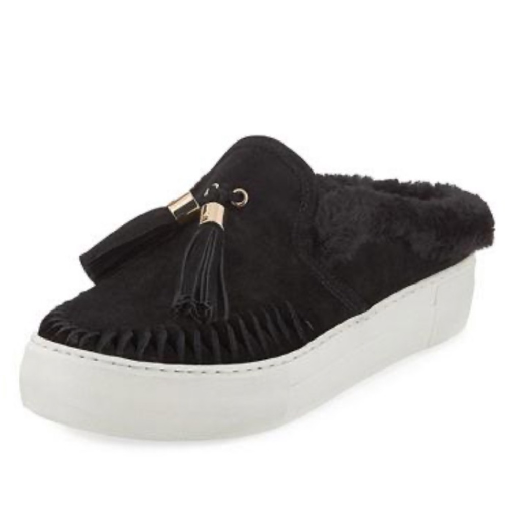 J/Slide Suede Mule with Faux Fur